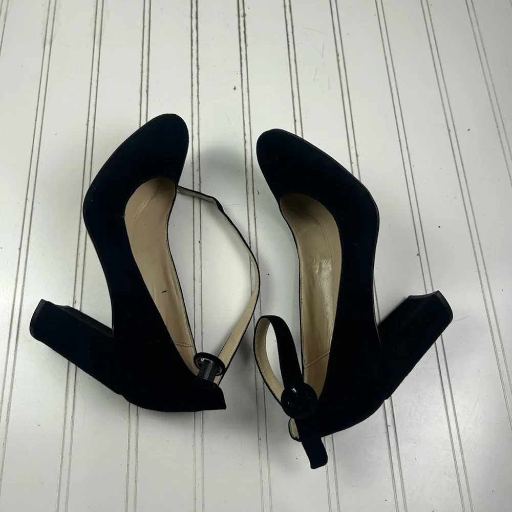 Marc Fisher Vintage Black Suede Velvet Block Heels Pumps Women’s Size 7.5M - Picture 9 of 10